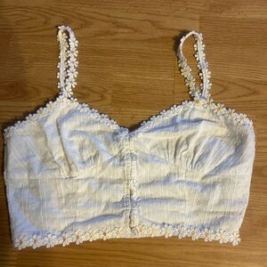 Summer white tank top